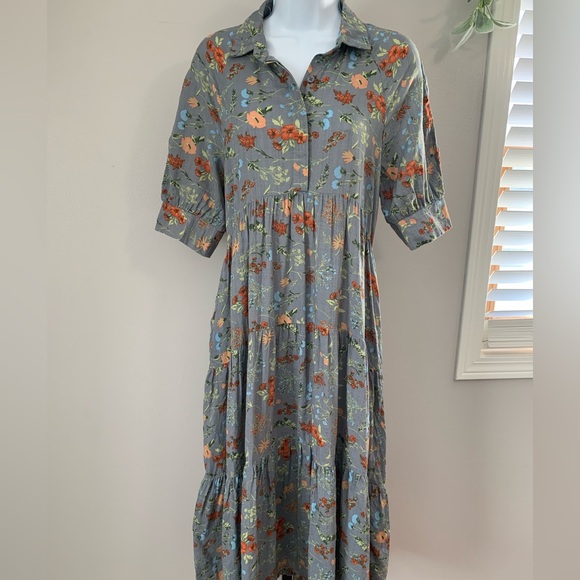 Floral Blue Dress - Picture 14 of 16